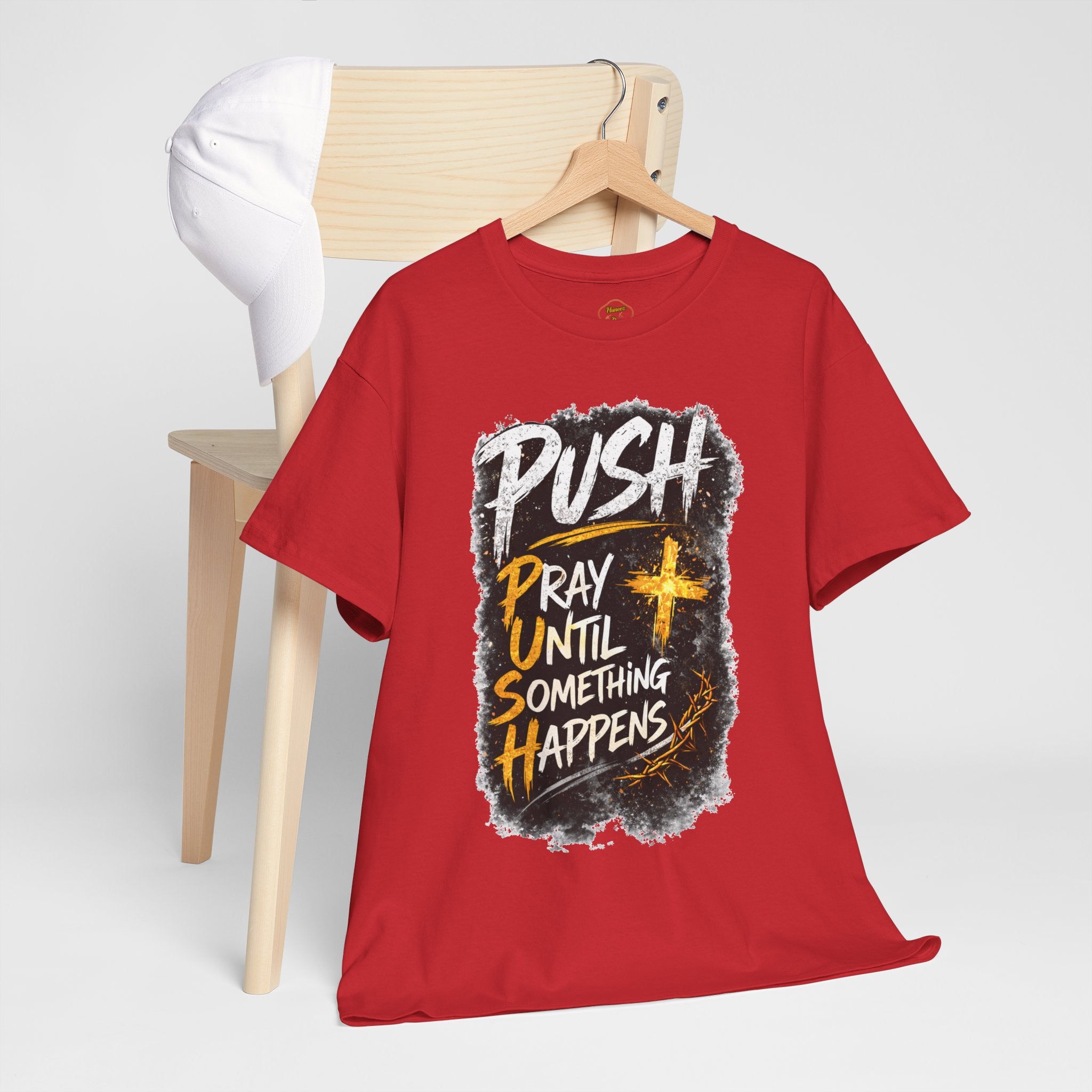 PUSH Pray Until Something Happens Christian T-Shirt  - 2