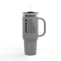 Christian JESUS IS Insulated Travel Mug, 40oz Black