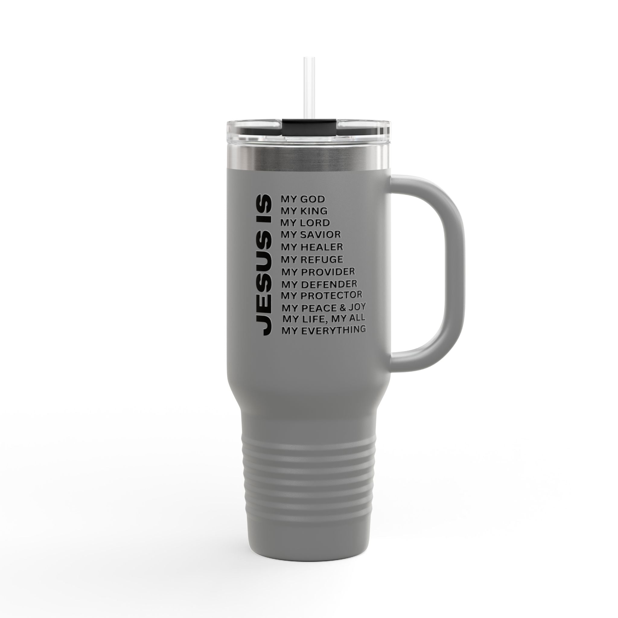 Christian JESUS IS Insulated Travel Mug, 40oz Black