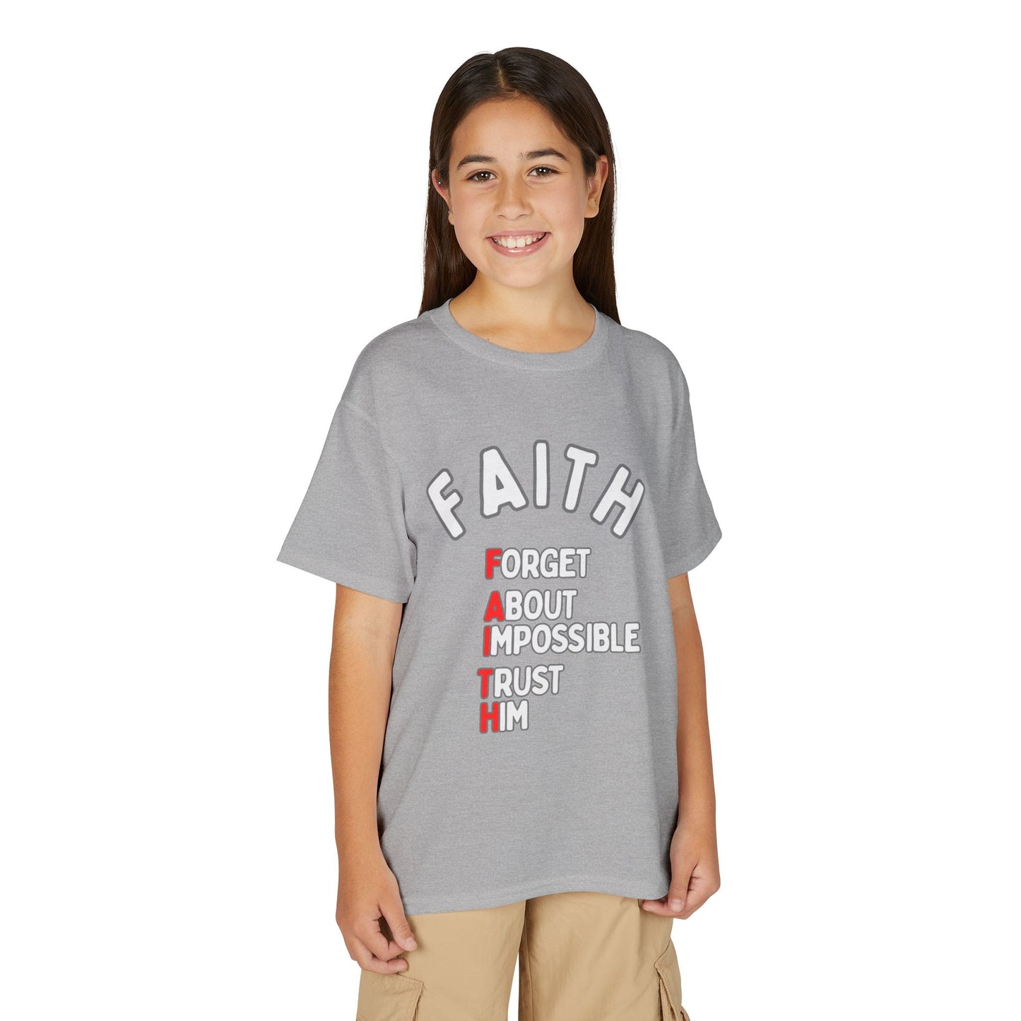 Forget About Impossible, Trust Him Youth Christian Tee