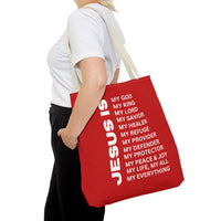 Christian JESUS IS Tote Bag - Red