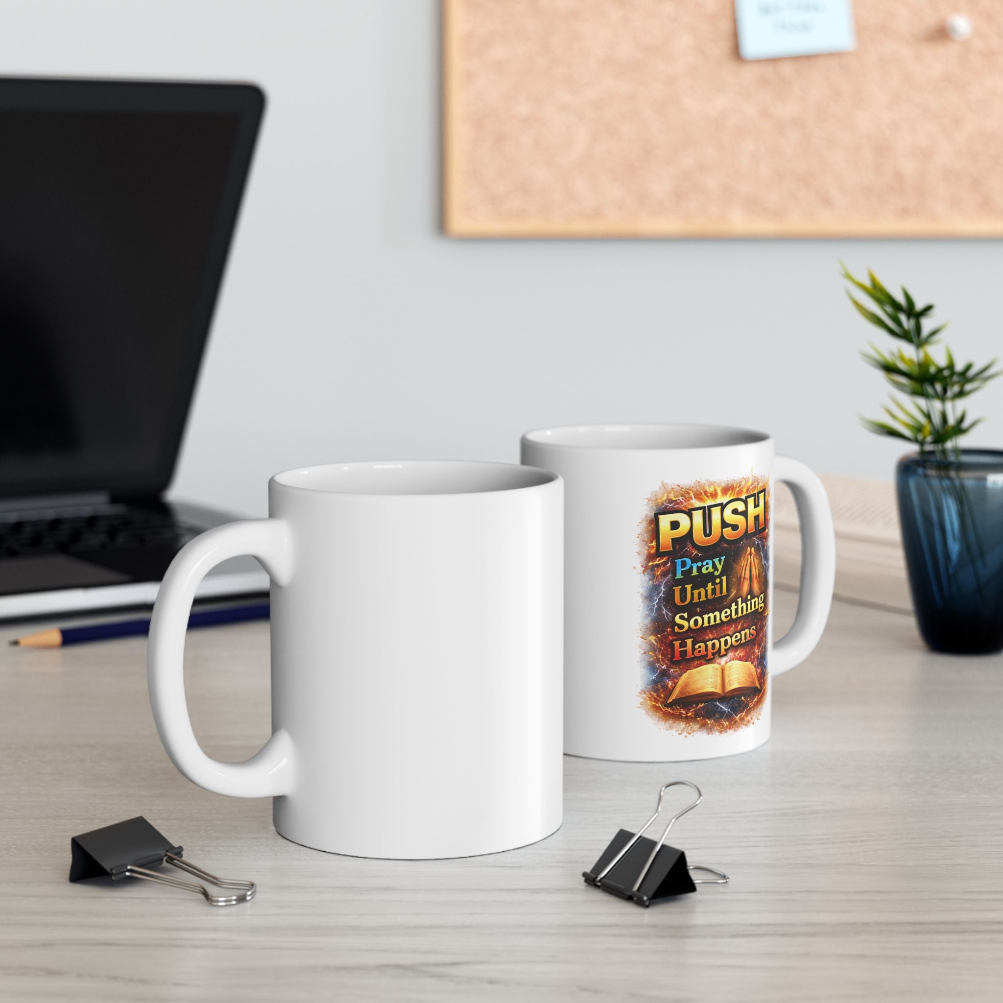 Push White Coffee Mug - Bible (11oz/15oz)