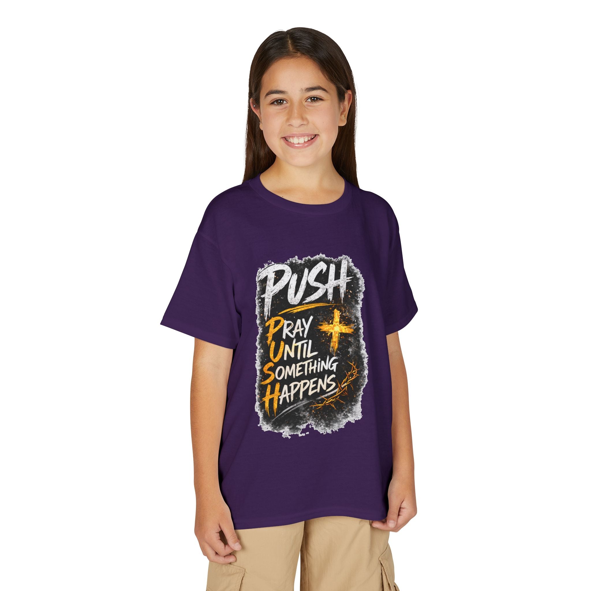 "Push: Pray Until Something Happens" Youth T-shirt