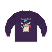 Autistic Mind At Work Long Sleeve Tee — White