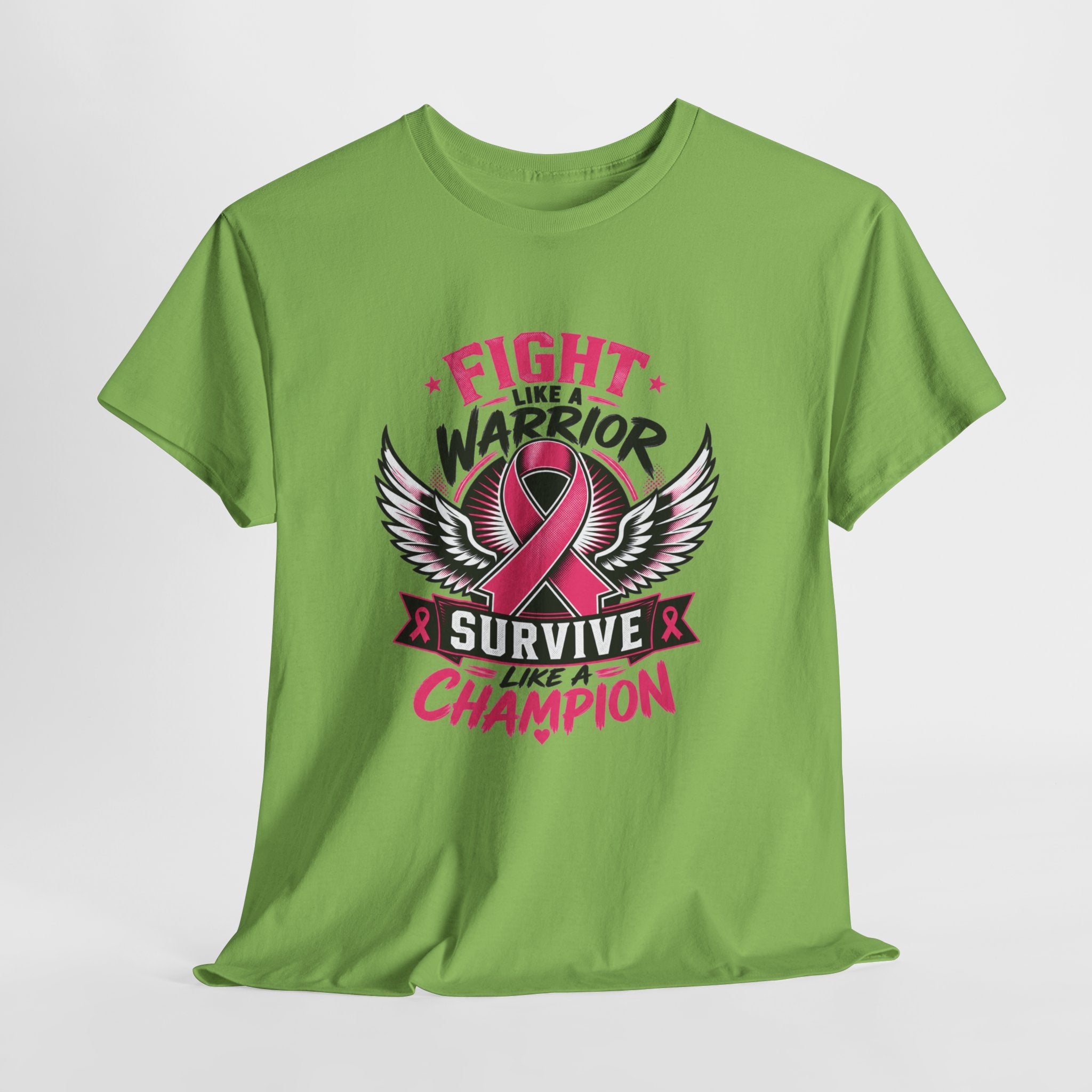 Fight Like a Warrior, Survive Like a Champion Breast Cancer Awareness T-Shirt