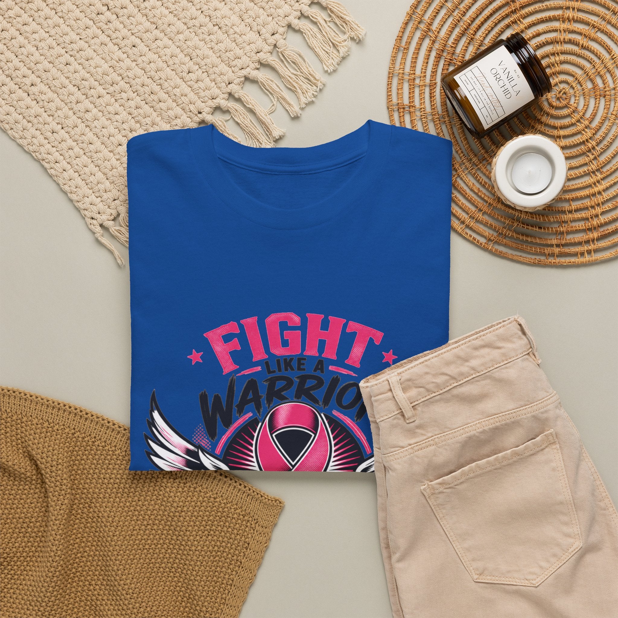 Fight Like a Warrior, Survive Like a Champion Breast Cancer Awareness T-Shirt
