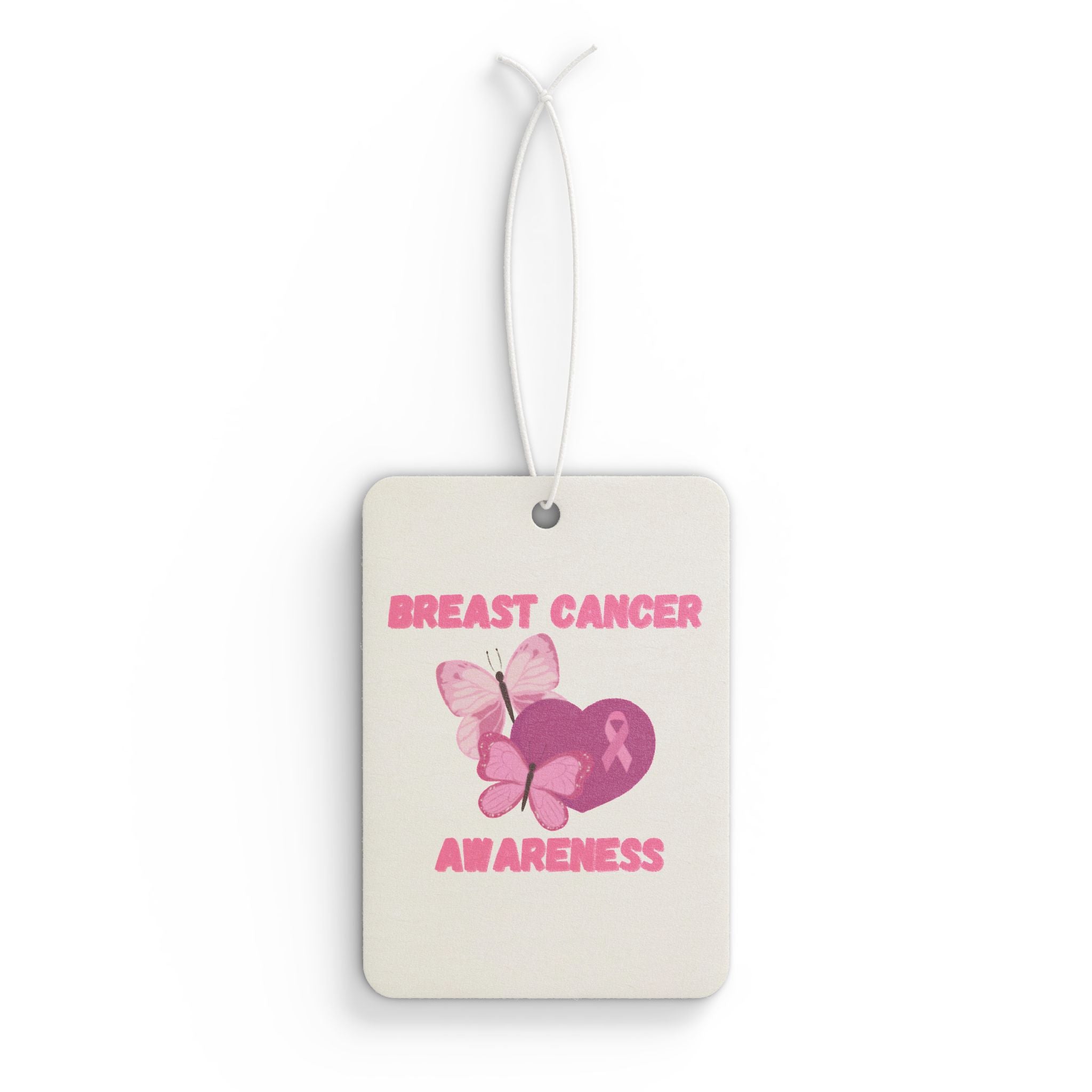 Breast Cancer Butterfly Awareness Car Air Freshener