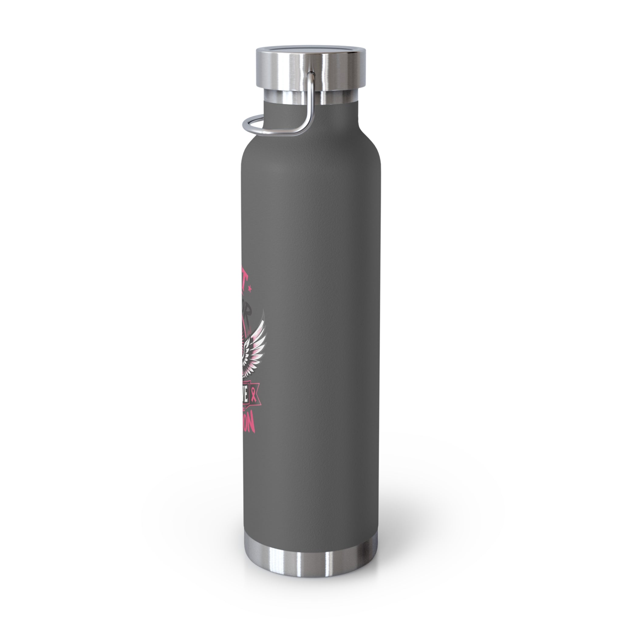 Fight Warrior Survive Champion Pink Ribbon 22oz Insulated Water Bottle