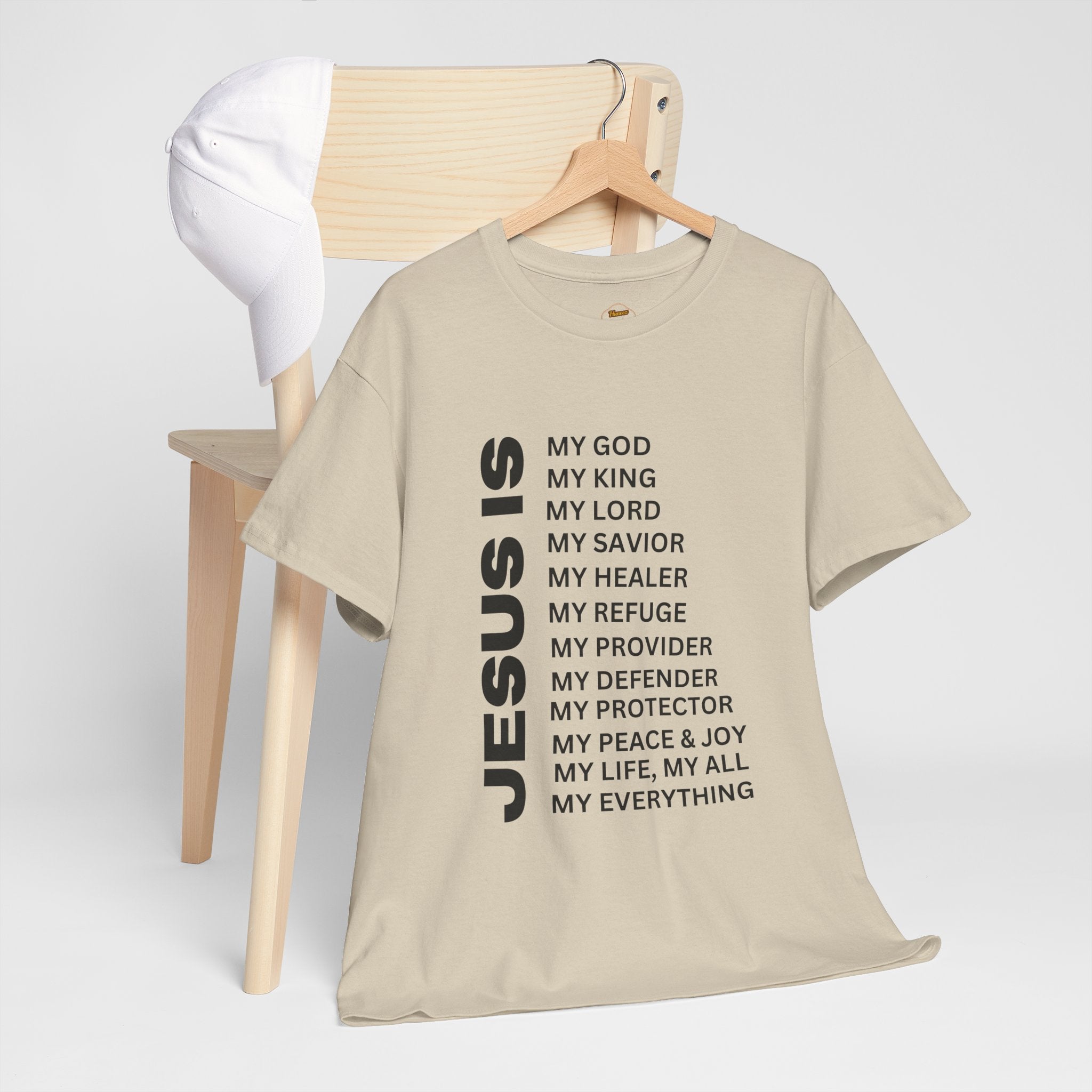 Christian JESUS IS T‑Shirt - Black