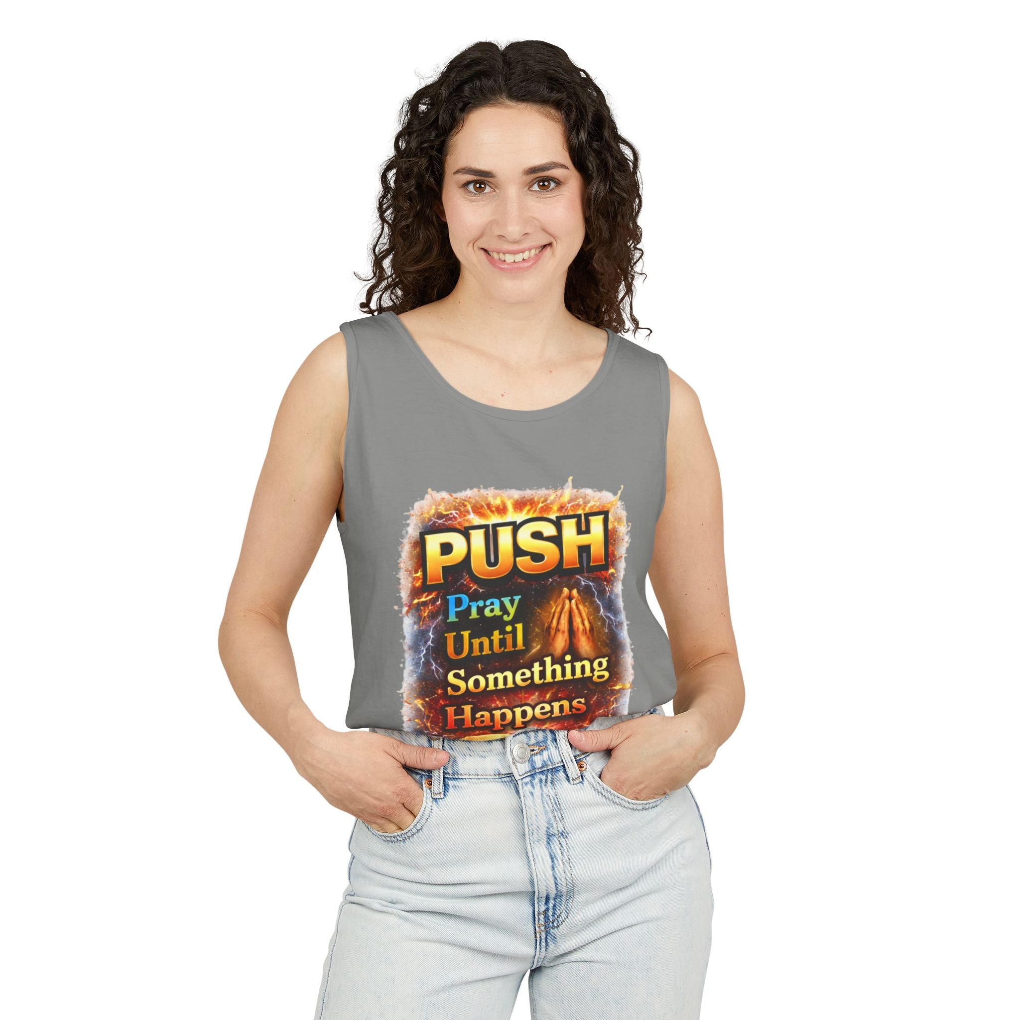 Push: Pray Until Something Happens Tank - Bible