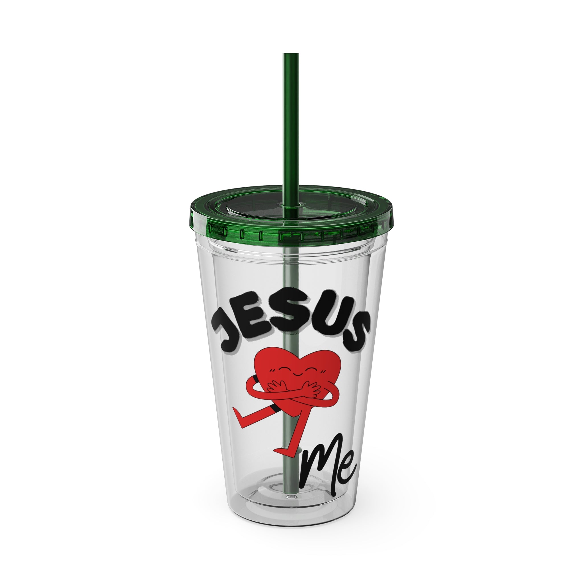 Jesus Loves Me 16oz Tumbler with Straw
