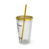 "The Righteous Are Bold as a Lion" 16oz Inspirational Tumbler with Straw