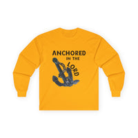 Anchored in the Lord Long Sleeve Tee - Black
