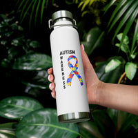 Autism Awareness Puzzle Ribbon 22oz Insulated Water Bottle