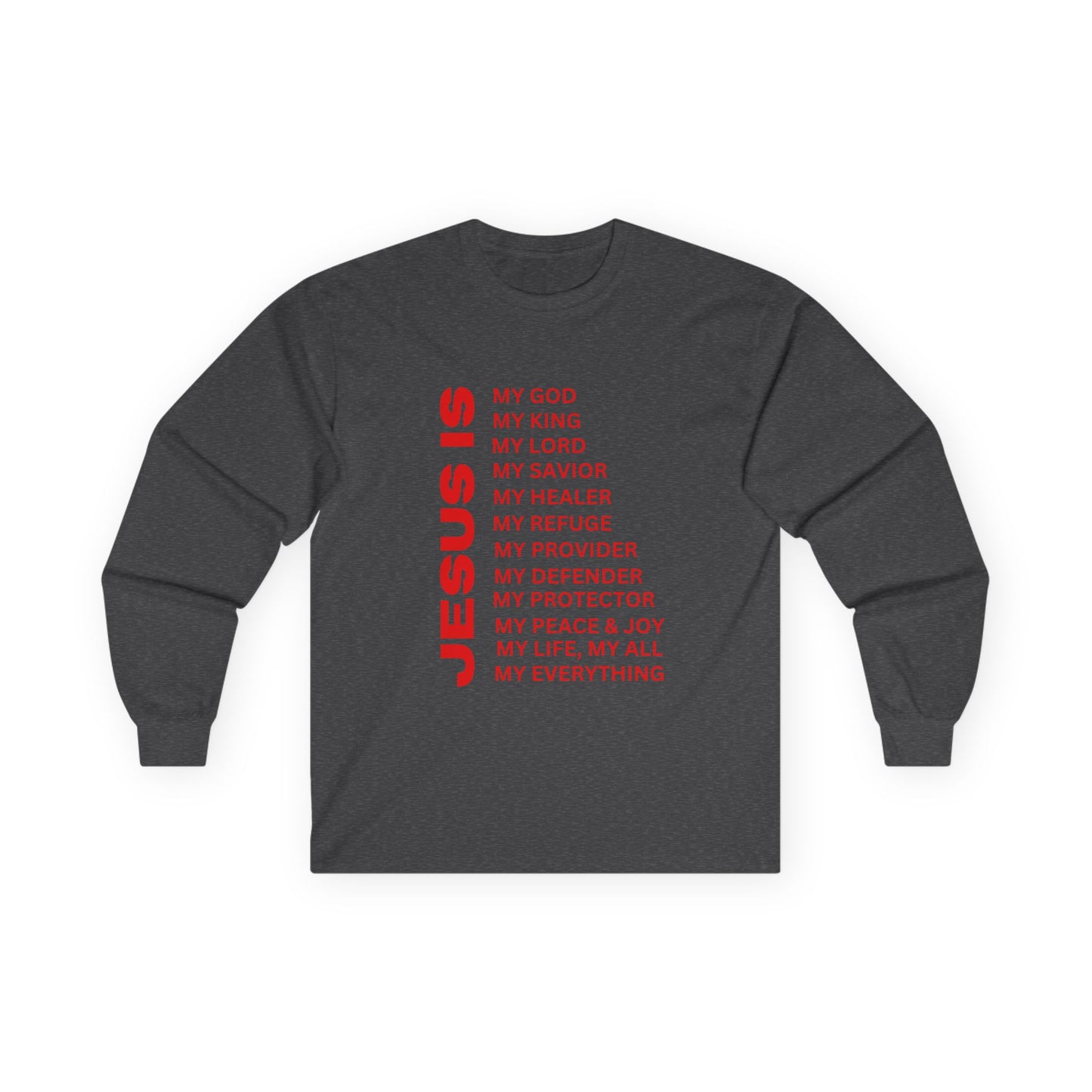 Christian JESUS IS Long Sleeve - Red