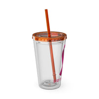 Pink Ribbon “Stay in the Fight” 16oz Tumbler with Straw