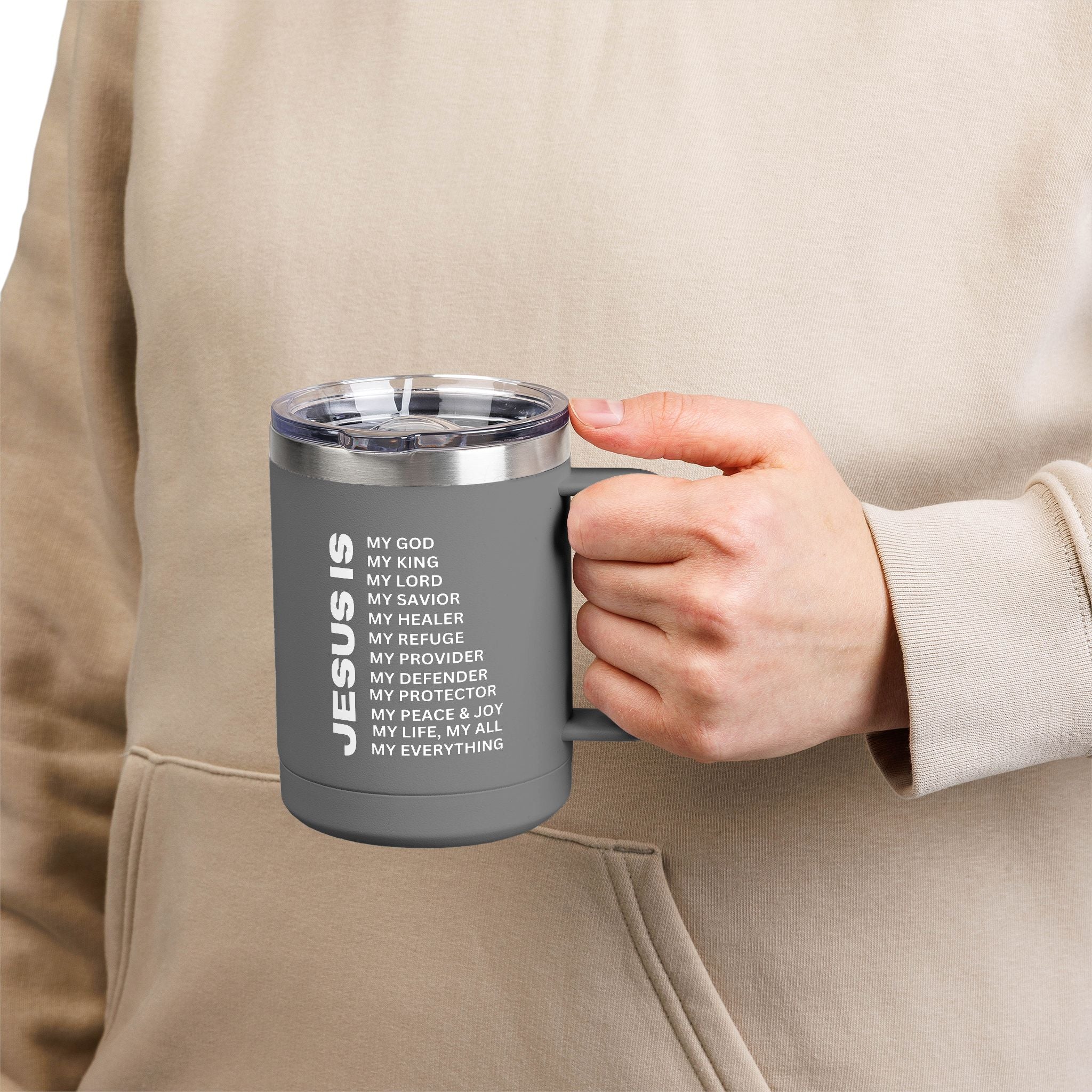 Christian Jesus Is 15oz Tumbler - White