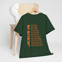 Christian JESUS IS T‑Shirt - Orange