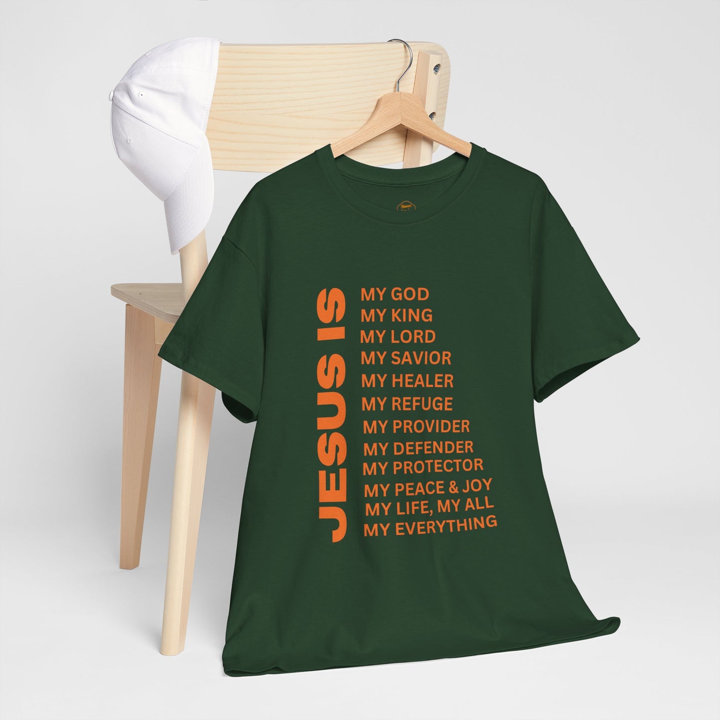Christian JESUS IS T‑Shirt - Orange