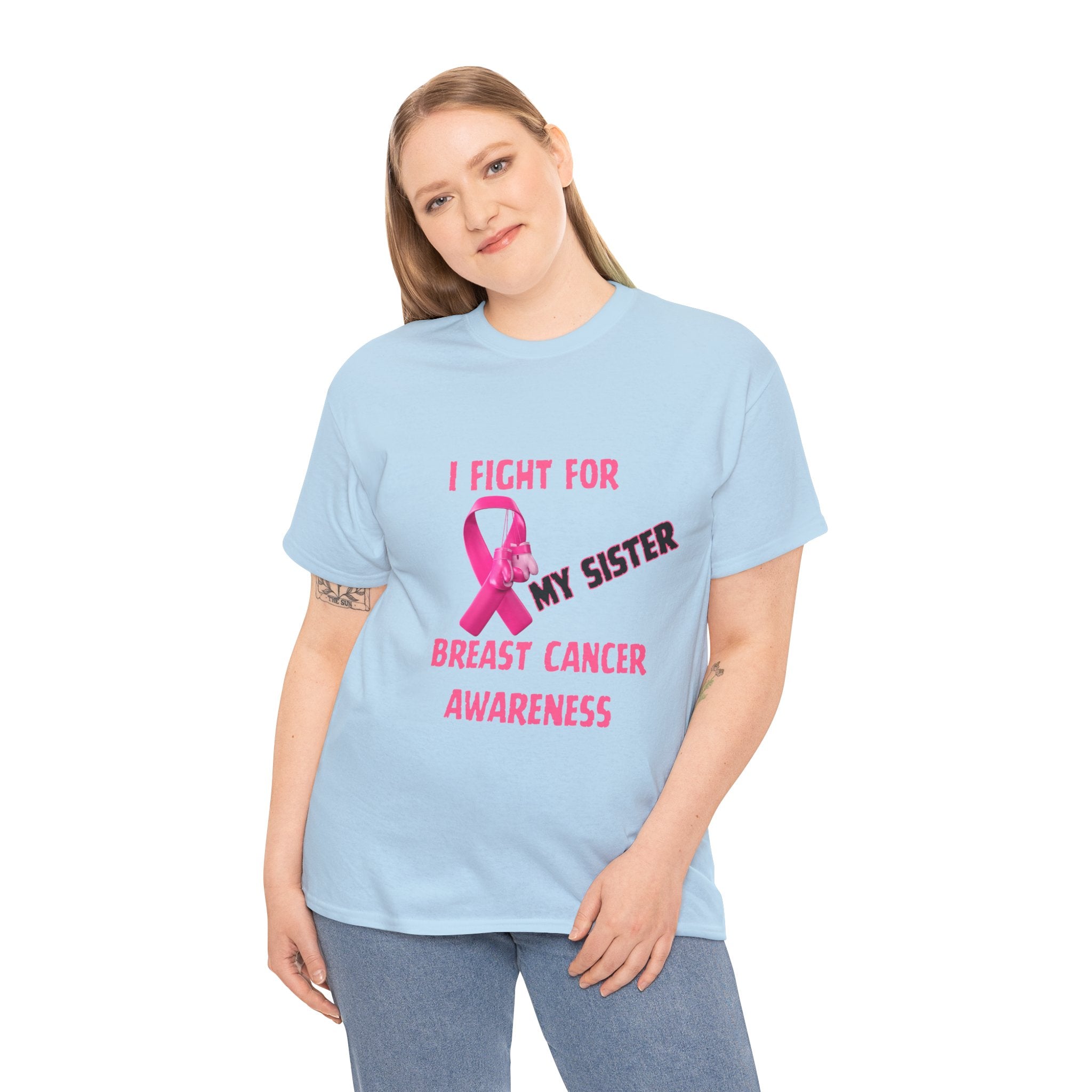 I Fight for My Sister Pink Ribbon Tee