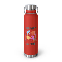 Support Autism Puzzle Piece Awareness - 22oz Insulated Water Bottle