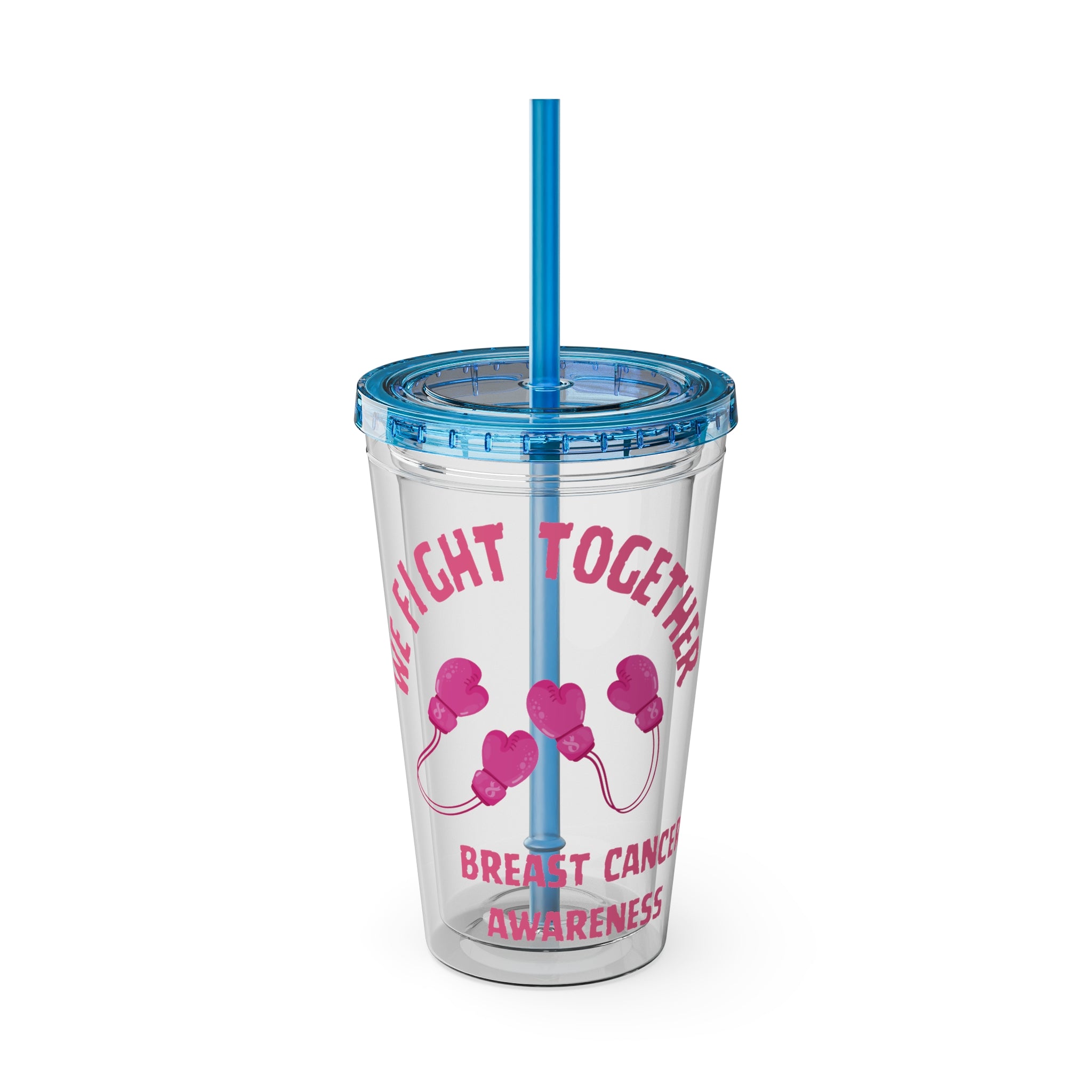 "We Fight Together" 16oz Tumbler with Straw Cup