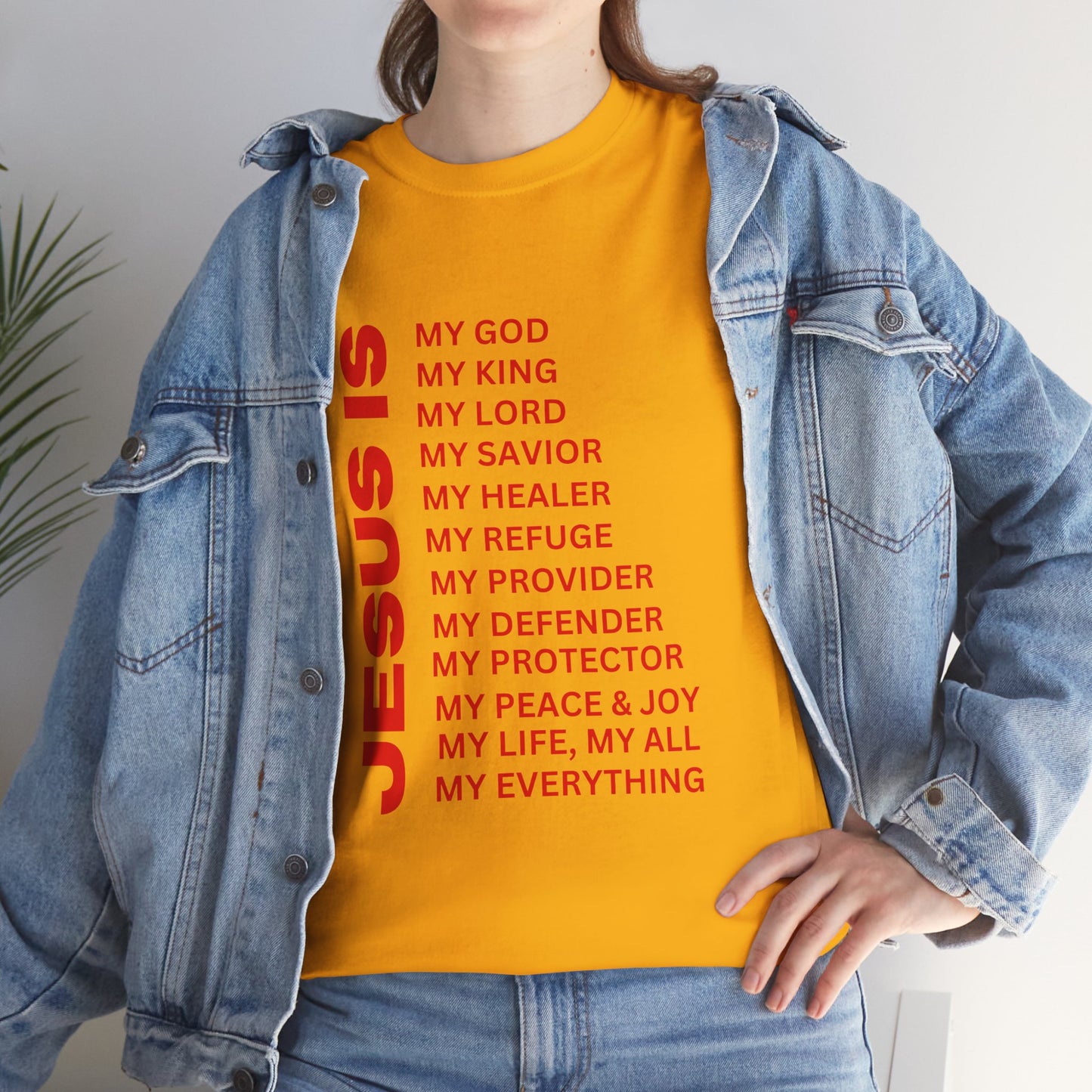 Christian JESUS IS T-Shirt - Red