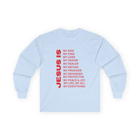 Christian JESUS IS Long Sleeve - Red