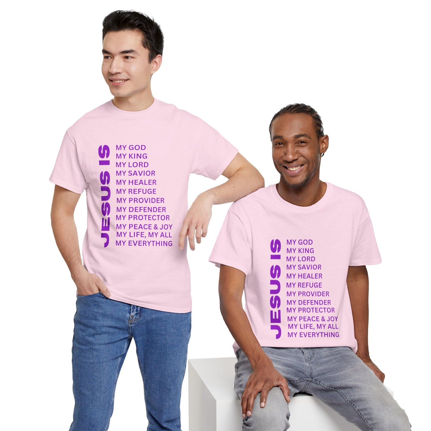 Christian JESUS IS T-shirt - Purple