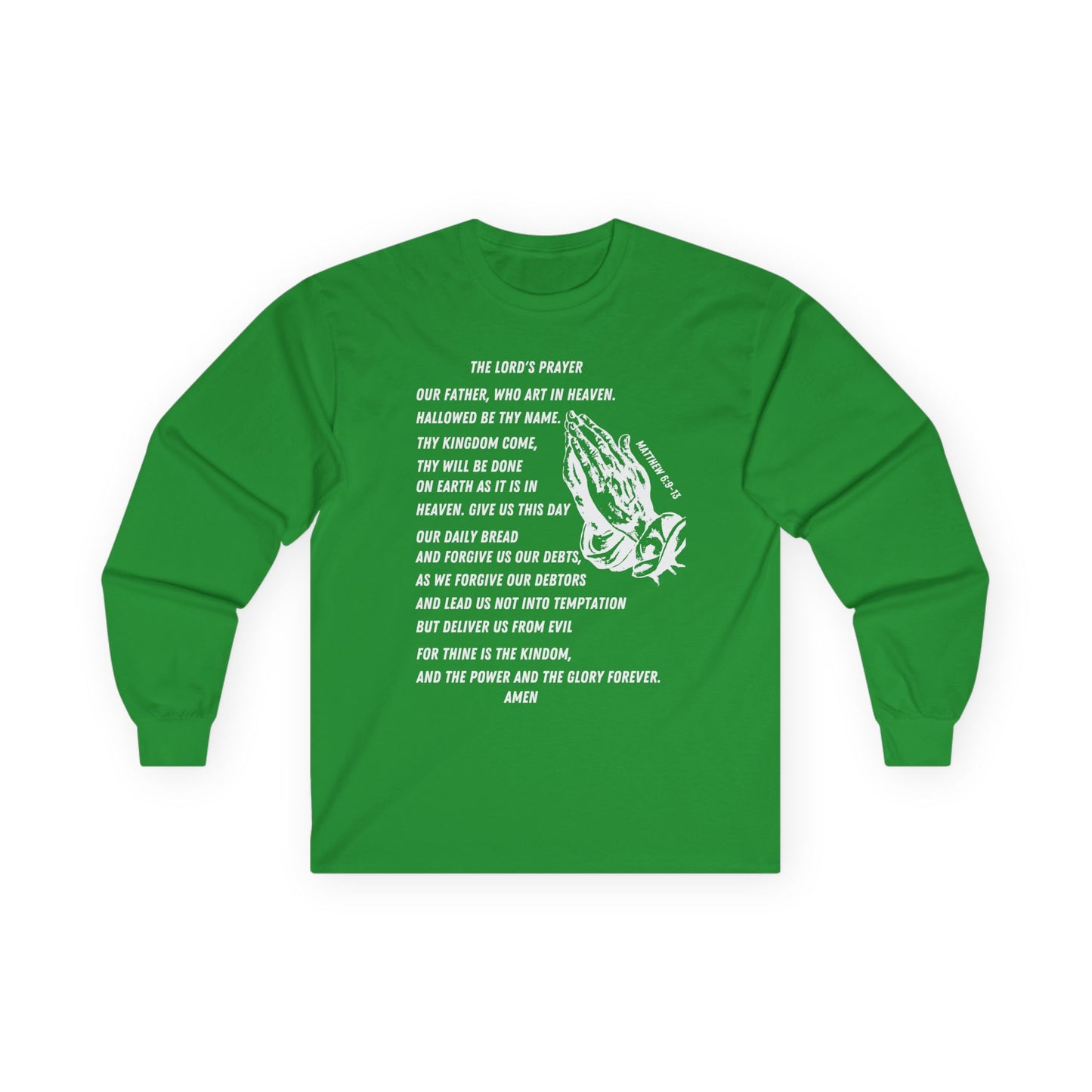 The Lord's Prayer Long Sleeve Tee- White