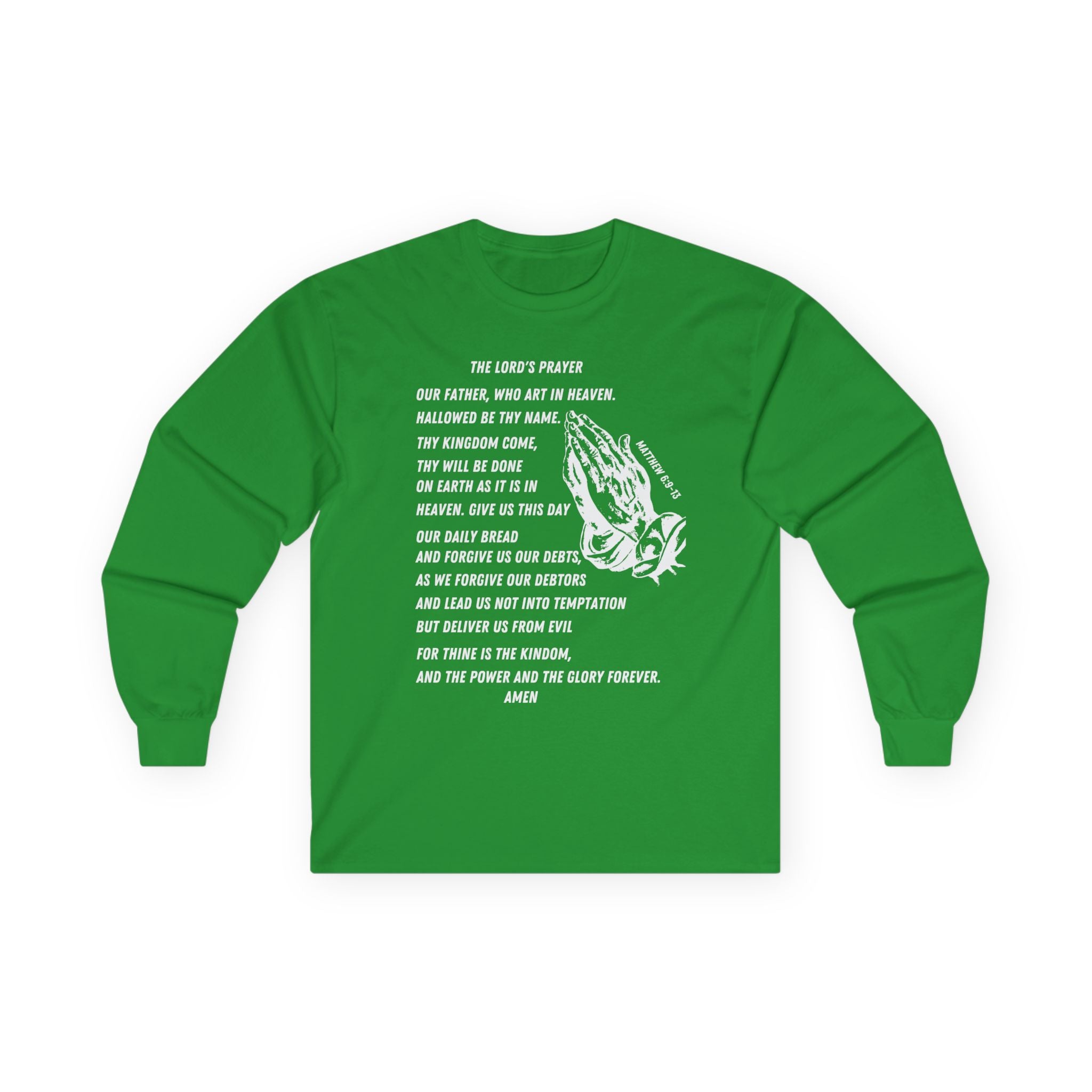 The Lord's Prayer Long Sleeve Tee- White