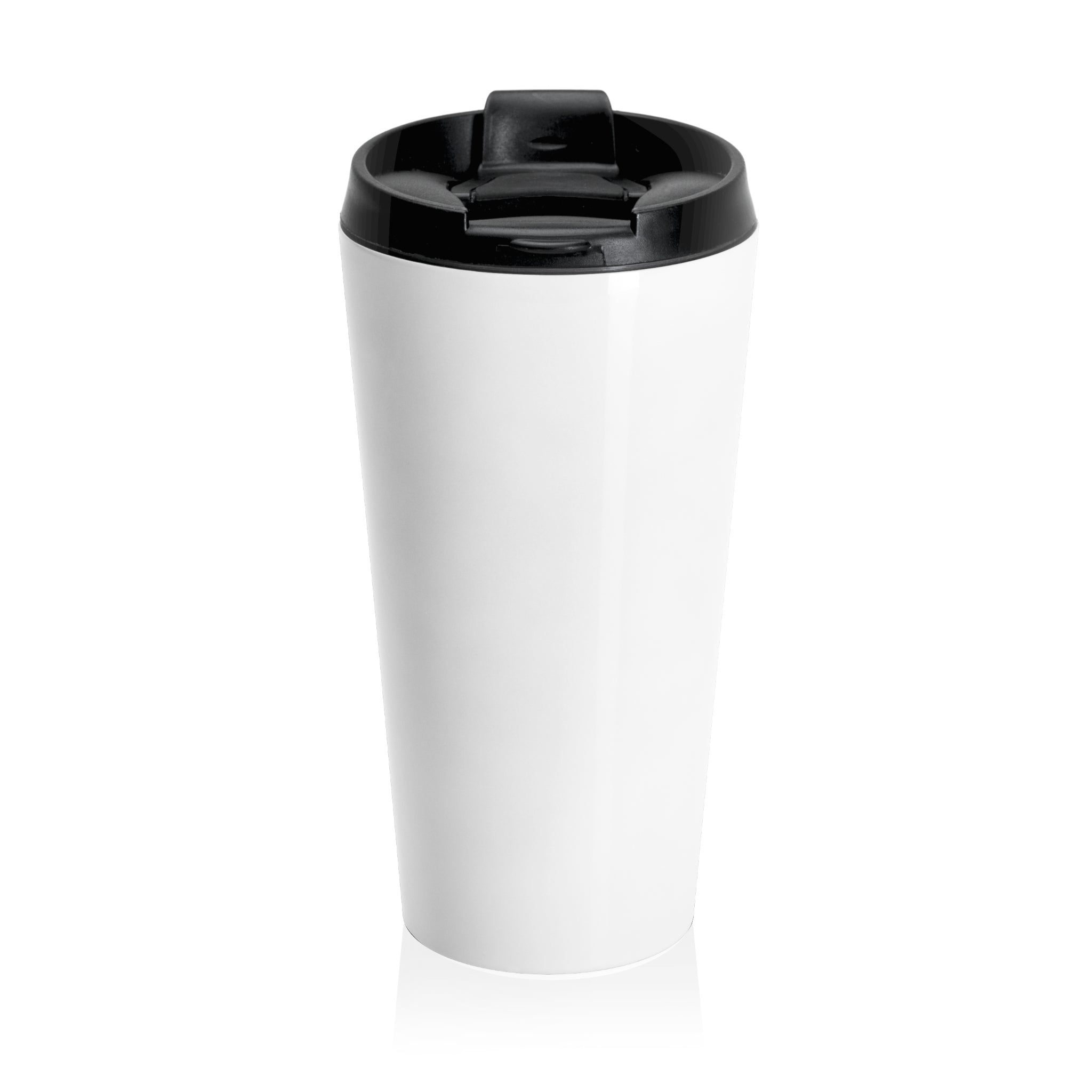 Christian JESUS IS White Stainless Steel Travel Mug - Blk