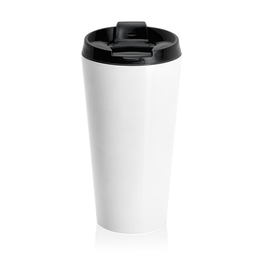 Christian JESUS IS White Stainless Steel Travel Mug - Blk