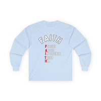 Faith Long-Sleeve Cotton Tee – Forget About Impossible, Trust Him