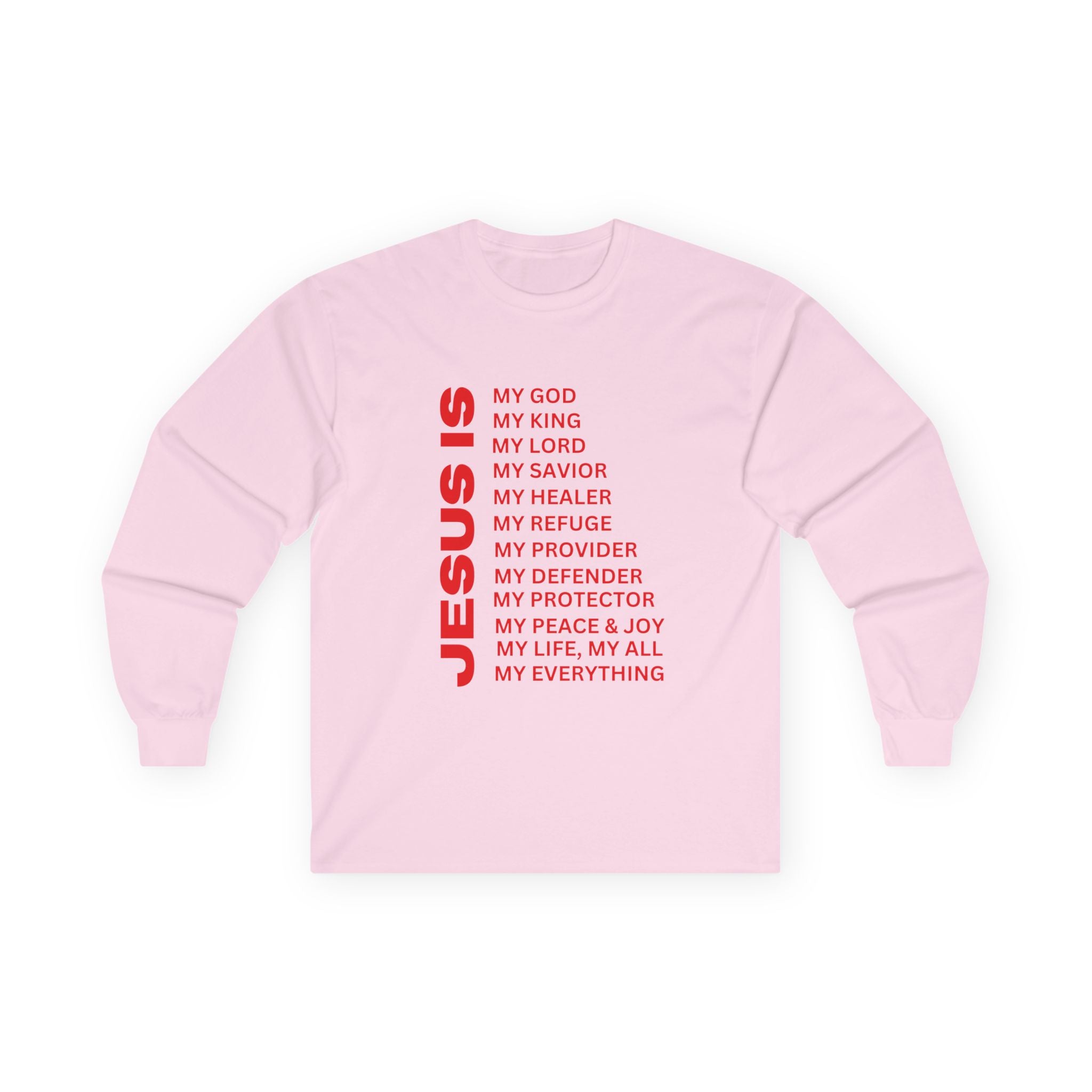 Christian JESUS IS Long Sleeve - Red