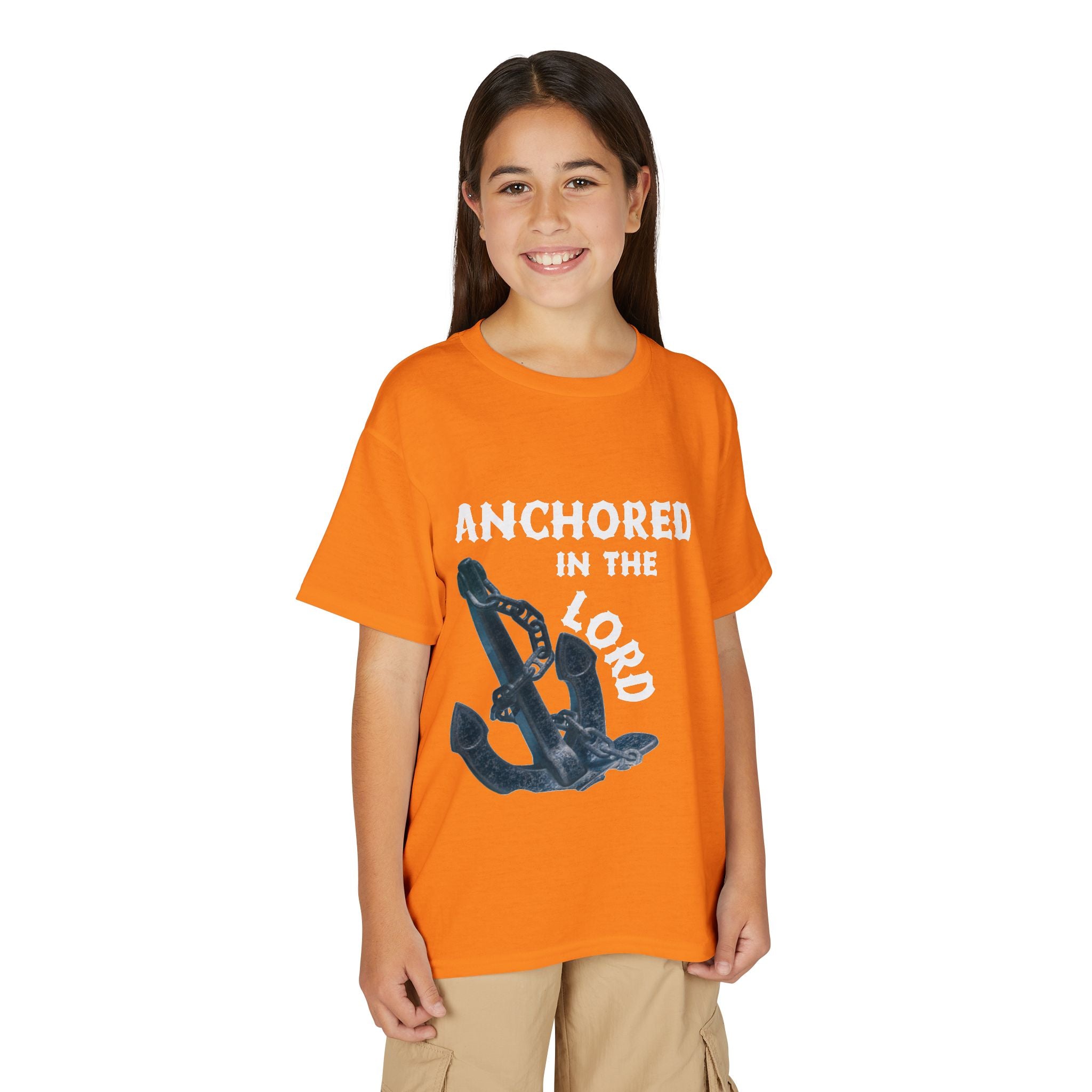 Anchored in the Lord Youth T-Shirt — White