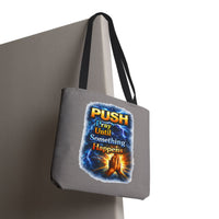 Push Pray Until Something Happens Grey Tote Bag - Hands
