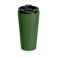 Christian JESUS IS Green Stainless Steel Travel Mug - White