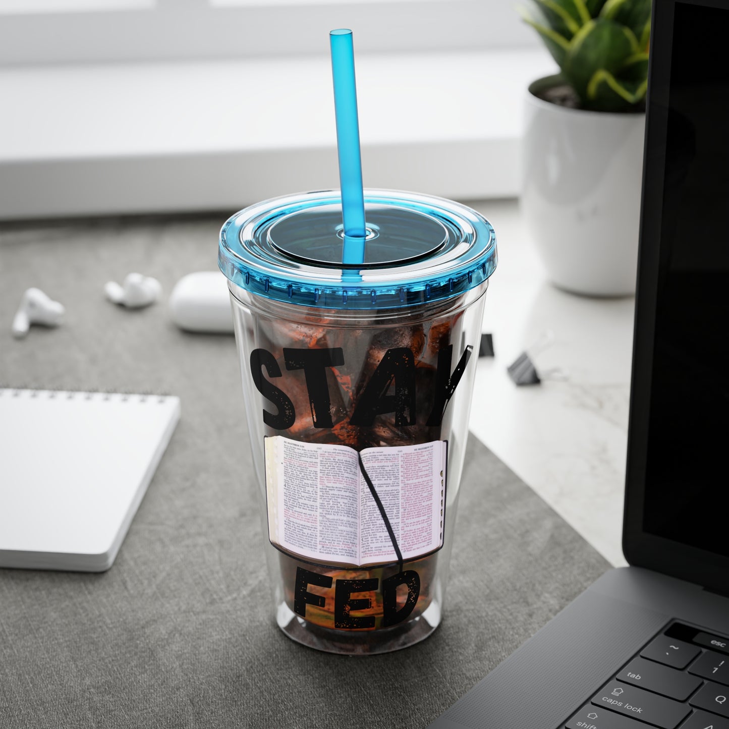 Stay Fed 16oz Tumbler with Straw