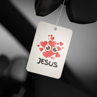 Eye Love Jesus Heart Car Air Freshener