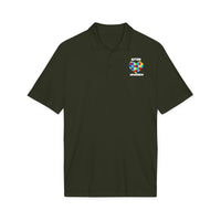 Autism Puzzle Heart Polo - White