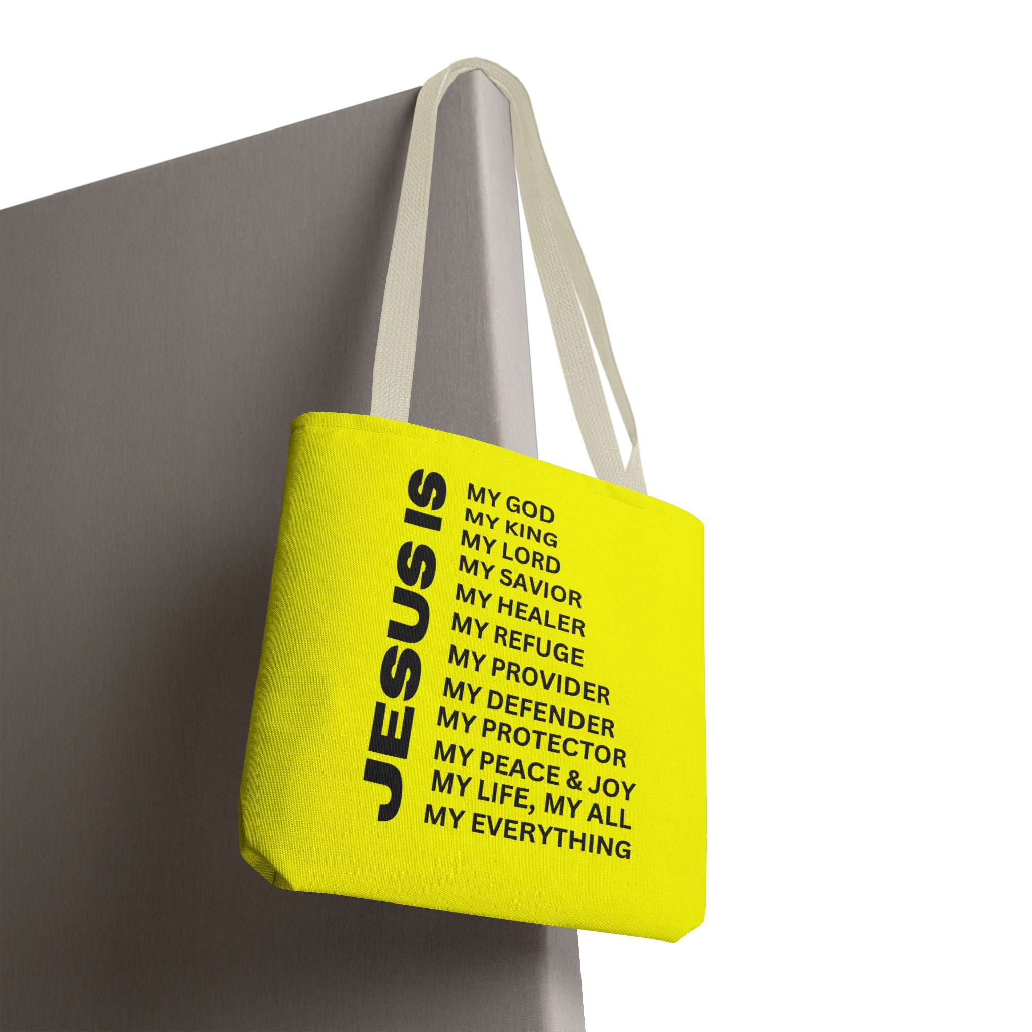 Christian JESUS IS Tote Bag - Yellow