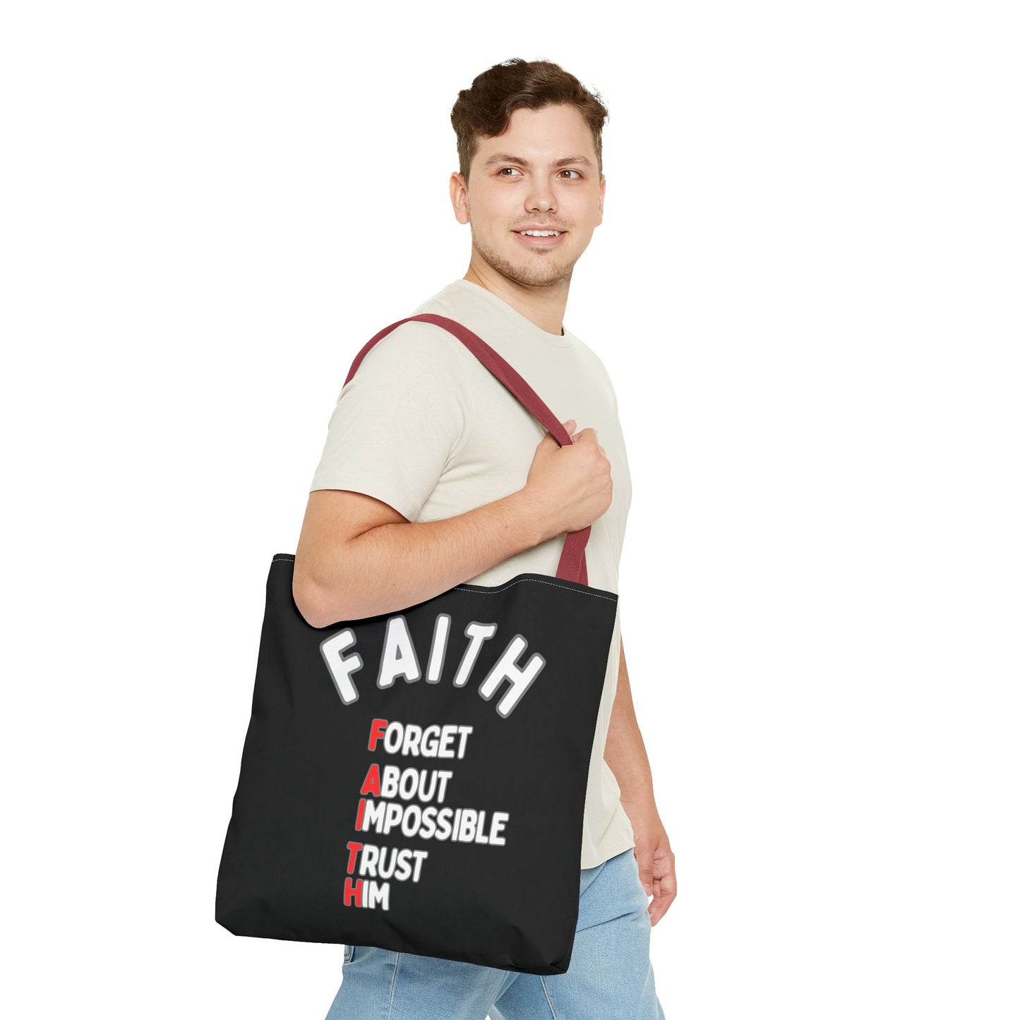 FAITH: Forget About Impossible, Trust Him Tote - Black
