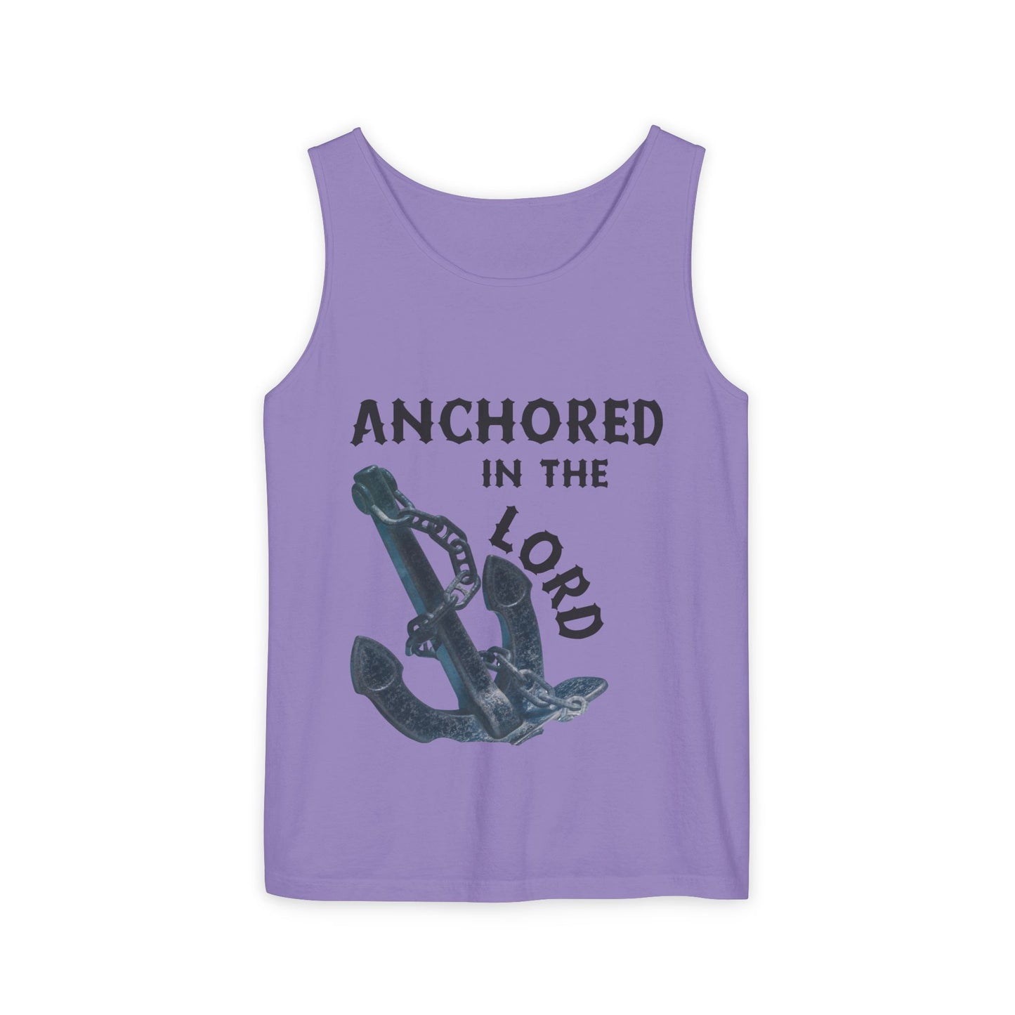 Anchored in the Lord Tank Top - Black