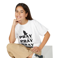 Pray On It, Pray Over It, Pray Through It Youth T-shirt