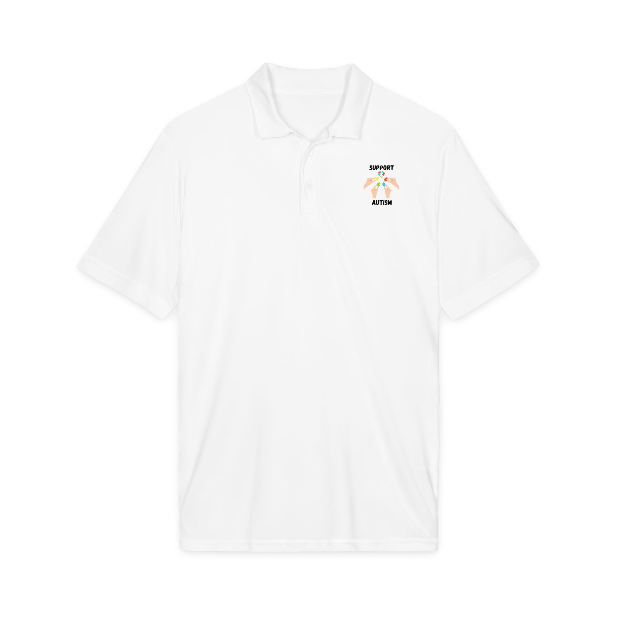 Support Autism Polo Shirt - Black