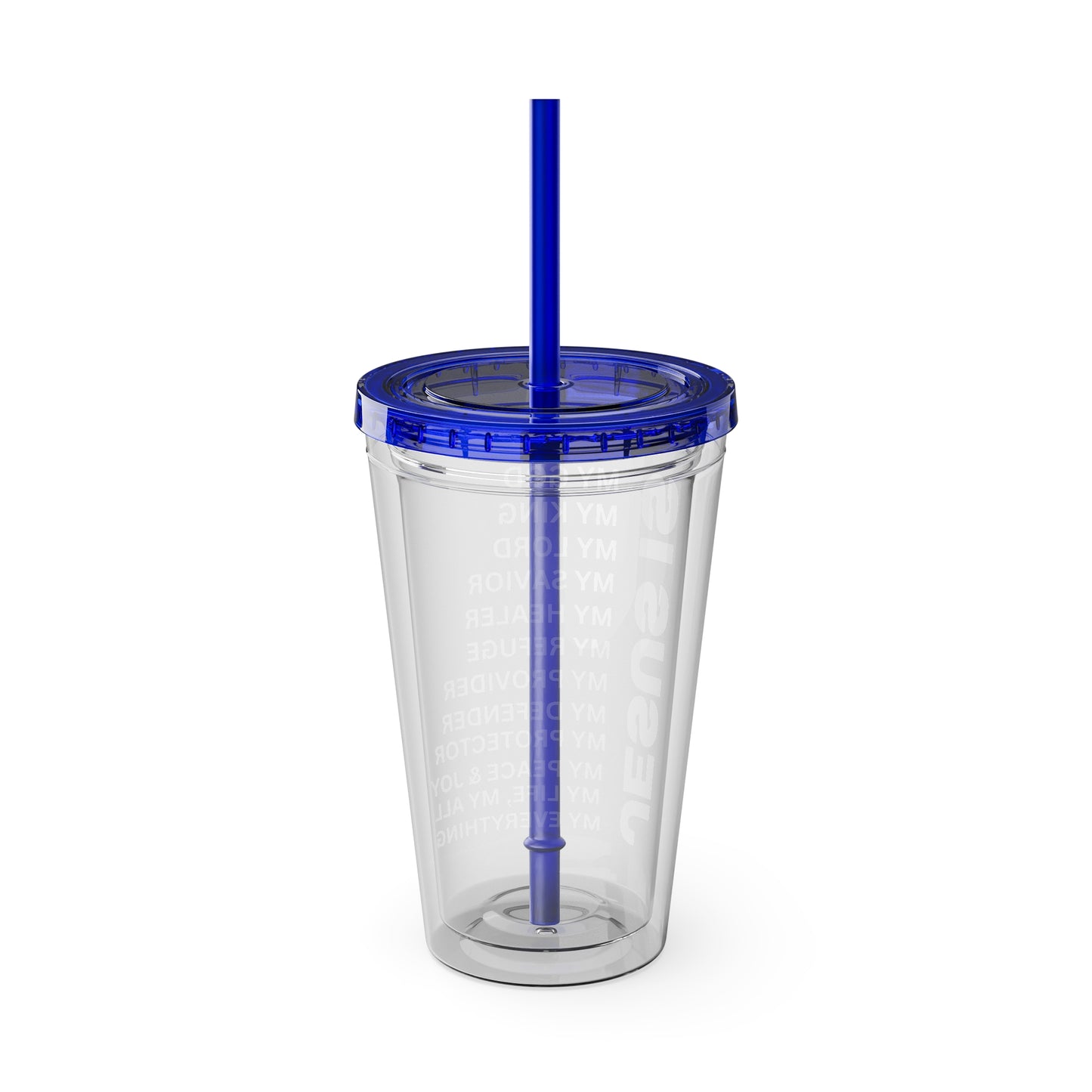 Christian JESUS IS 16oz Tumbler with Straw