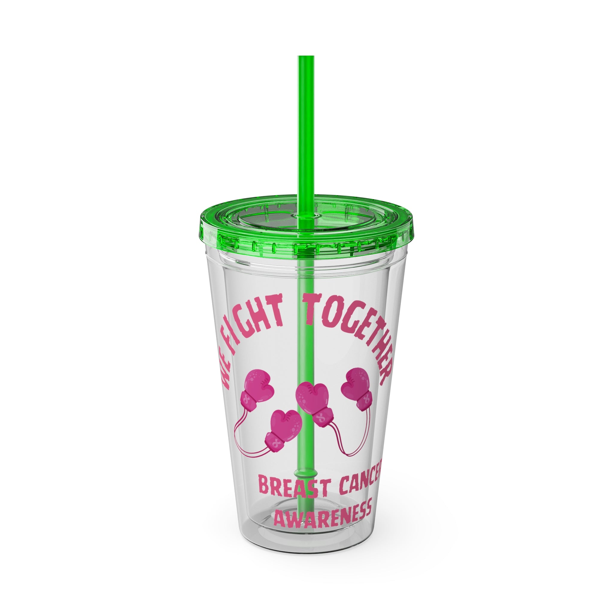 "We Fight Together" 16oz Tumbler with Straw Cup
