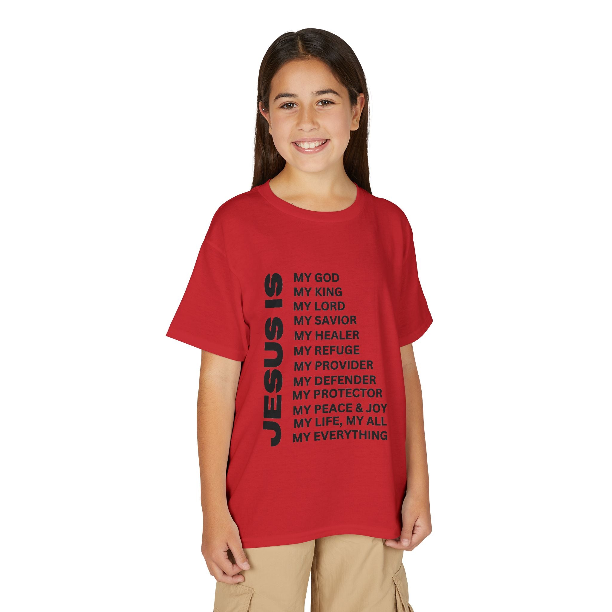 Christian JESUS IS Youth Short Sleeve - Black