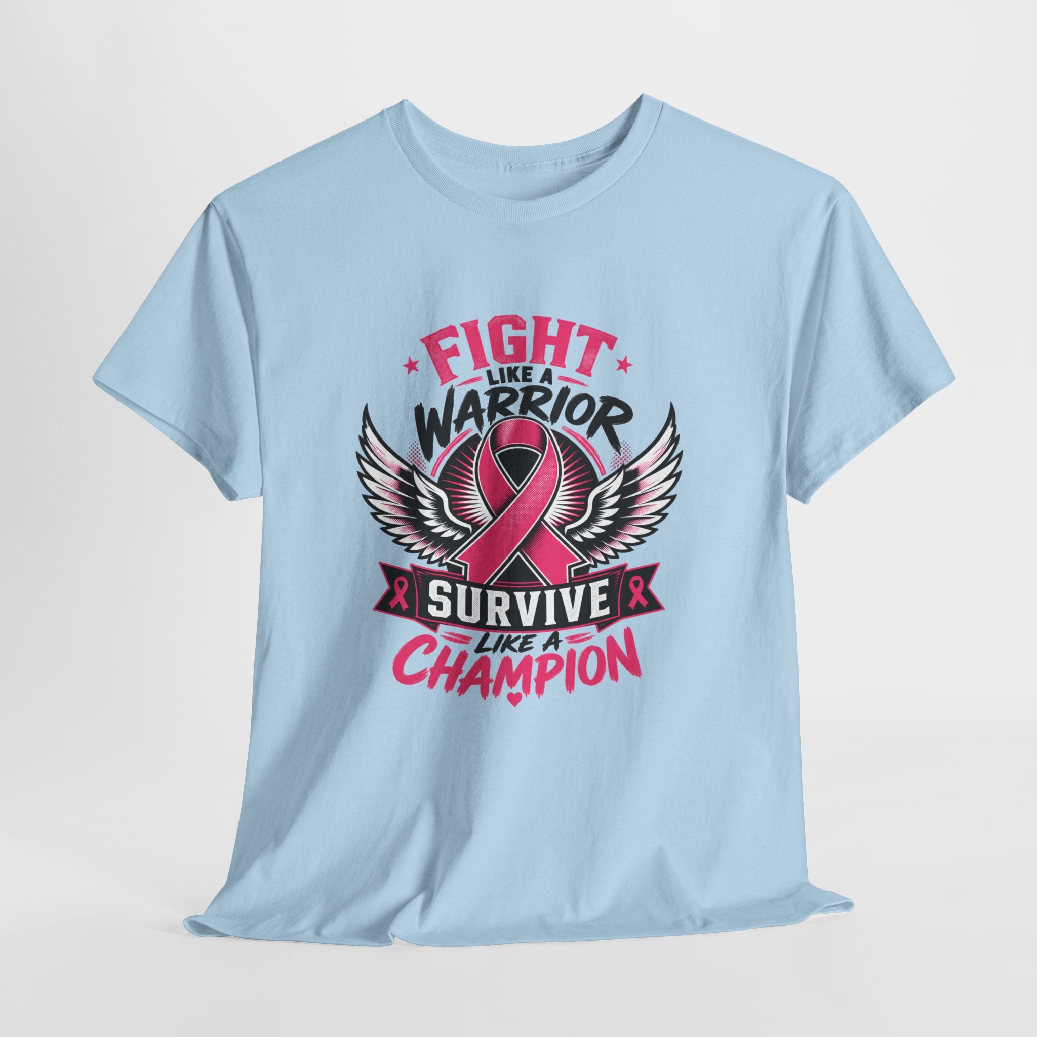 Fight Like a Warrior, Survive Like a Champion Breast Cancer Awareness T-Shirt